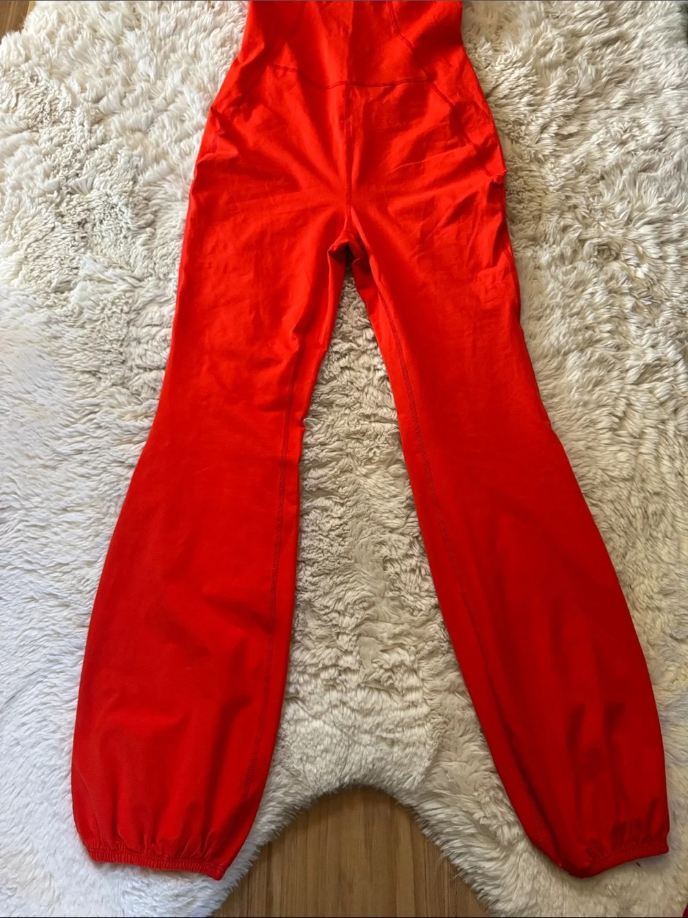 Free People “Let’s Bounce” Jumpsuit Flame (red/orange) small - Picture 9 of 11